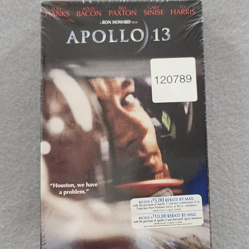 APOLLO 13 (VHS, 1995) Tom Hanks, Video VCR Tape Movie Vintage New Factory Sealed